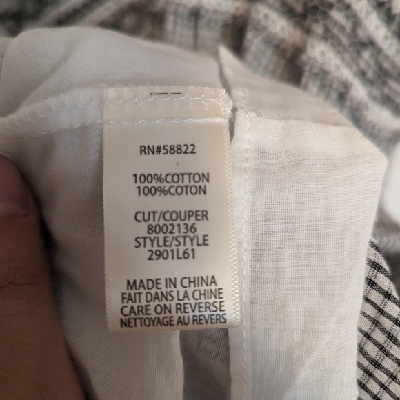 Max Studio sz XL black & white Boho lightweight dress with 2 pockets - Picture 5 of 6